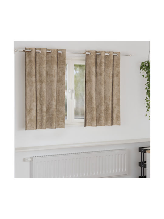 vidaXL vidaXL Window Curtain Set with Pencil Pleat Ecru 140x140cm
