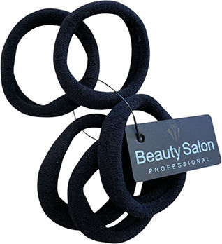 Beauty Salon Гумени Ластици За Коса Черни Комплект 5 Броя