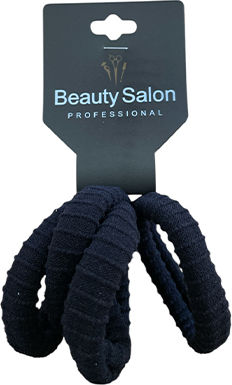 Beauty Salon Elastice pentru Păr Negre Set 4 Bucăți