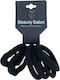 Beauty Salon Black Hair Elastics Set of 6