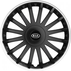 Versaco Τάσια Crystal 13" με Σήμα Kia 4τμχ Μαύρο VERS-065401982