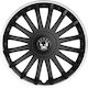 Versaco Car Hubcap Set with Skoda Emblem 13" 4pcs Black