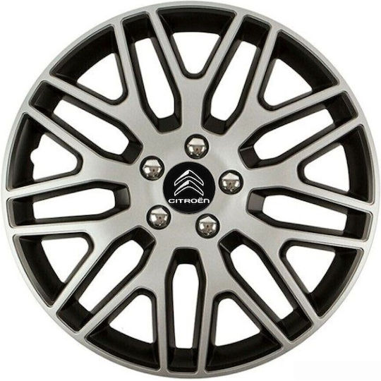 Versaco Car Hubcap Set Dakar Nc with Citroen Emblem 13" 4pcs Silver