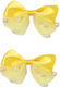 Set 2 Pieces Clip Hair Clip Bow Pearls Yellow Gold