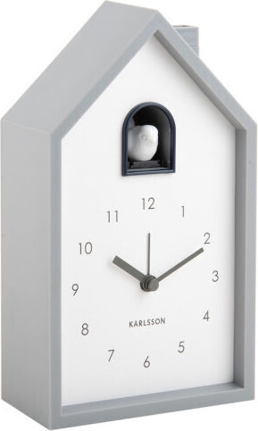 Karlsson Tabletop Clock with Indicators Plastic with Alarm Clock Grey KA6015GY