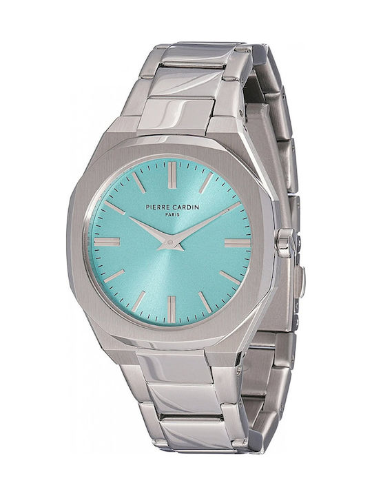Pierre Cardin Γυναικείο Ρολόι 32mm Μπαταρίας με Ασημί Μεταλλικό Μπρασελέ