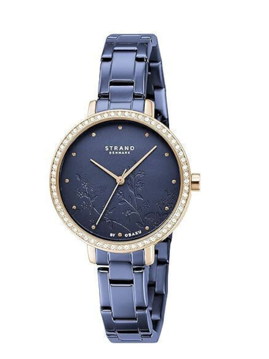 Strand by Obaku Women's Watch with Blue Metal Bracelet