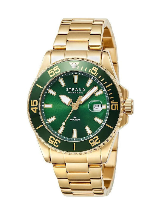 Strand by Obaku Women's Watch with Gold Metal Bracelet