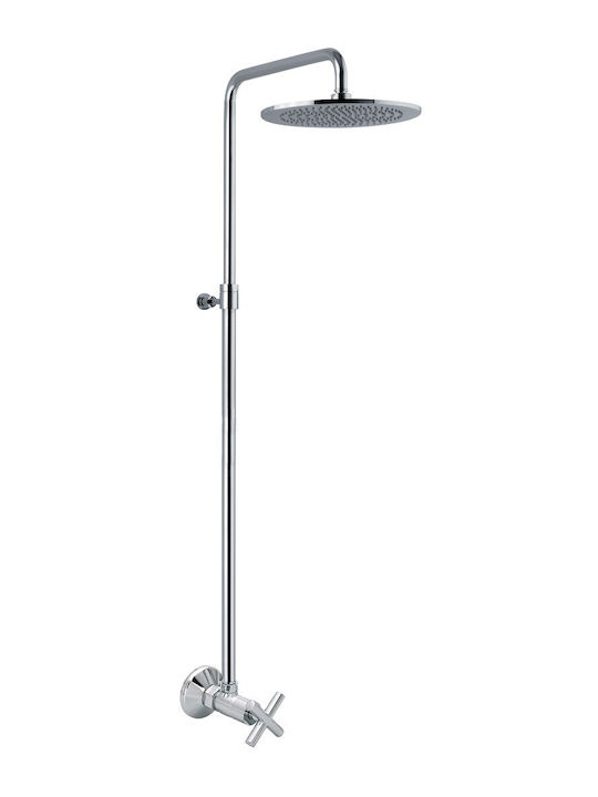 Interflex Shower Column with Mixer Silver