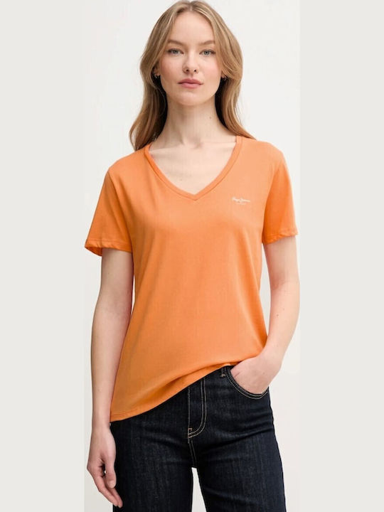 Pepe Jeans Women's T-shirt Washed Orange