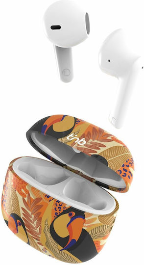 T'nB In-ear Bluetooth Handsfree Ακουστικά με Θήκη Φόρτισης Yellow Orange