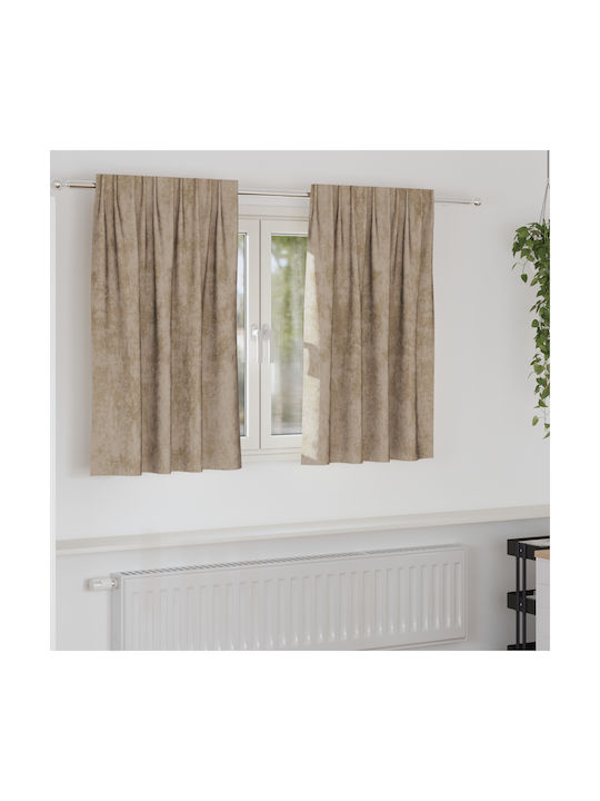 vidaXL Set Window Curtains With Ecru Pencil Pleat 140x140cm