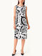 Summer Midi Dress White/Blue