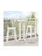vidaXL Bar Set for Small Outdoor Spaces 3 Pieces White