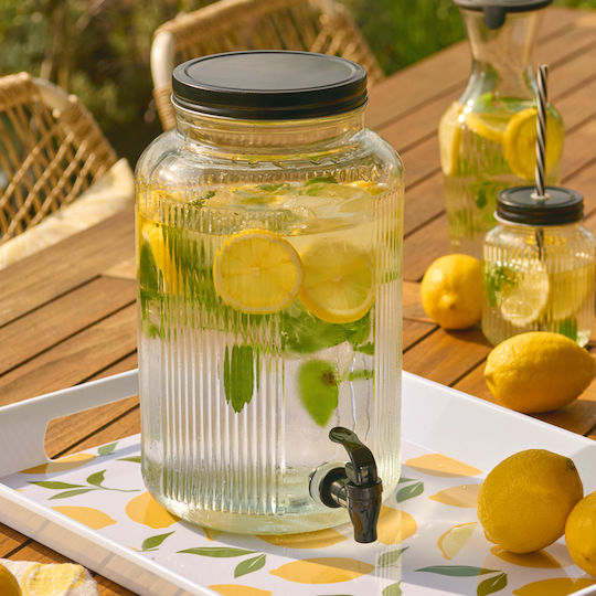 Vase General Use with Lid Glass Transparent 3900ml