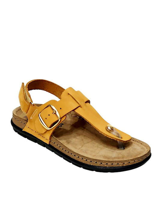 Women's Flat Sandals in Brown Color