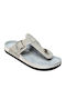 Women's Flat Sandals in Silver Color