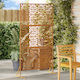 vidaXL Decorative Room Divider Metal with 1 Panel 100x180cm