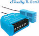 Shelly 1L Gen3 Smart Switch 1 Καναλιού Wi-Fi, Bluetooth & RF (χωρίς Ουδέτερο)