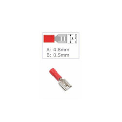 Кабелен Конектор Fast On St-063 Fdd 1.25-187 5 100 Броя Червени