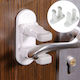 Door Safety Lock with Sticker made of Plastic in White Color 5x5x5εκ. 2pcs