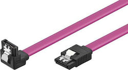 Vcom Ch302r Cable Sata W Lock Right Angle 0.45m