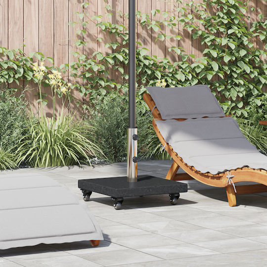 vidaXL Schirmständer aus Beton mit Rollen Black Granite 38x38cm