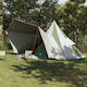 vidaXL Summer Camping Tent Teepee Green for 12 ...