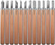 Set 12 Carving Chisels Wood Wax Plastic Sk2 Steel Blade Wooden Handle