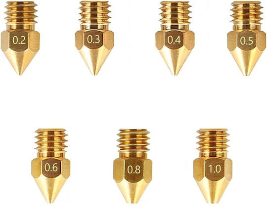 Set Duză Pentru Imprimante 3D Mk8 24 Bucăți 0.2 Mm 0.3 Mm 0.4 Mm 0.5 Mm 0.6 Mm 0.8 Mm 1.0 Mm 1.75 Mm Ender 3 Creality Seria Cr-10