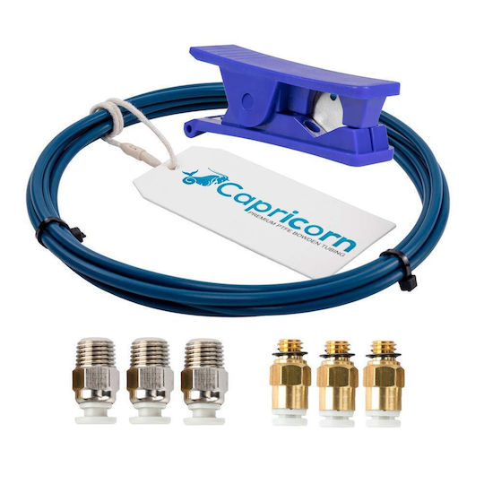 Set Tuburi Teflon Capricorn 2m 3 Bucți 4-m6 Conectori Pneumatici 3 Bucți 4-m10 Conectori Țeavă Ptfe Filament pentru Imprimantă 3D 1.75mm