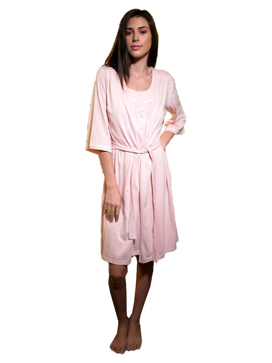 Happy Family Summer Women's Robe Pink/Salmon - Pink