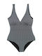 Costum De Baie Întreg Negru Pentru Bust Mare Plus Size