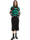 Denim Midi Rock Deep Black