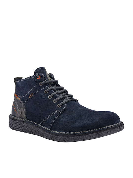 Suede Blue Men's Boots