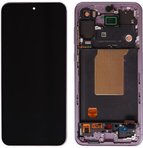 Samsung Екран & Предна Панел A556b със Сензорен Механизъм за Samsung A556B Galaxy A55 5G (Лилав)