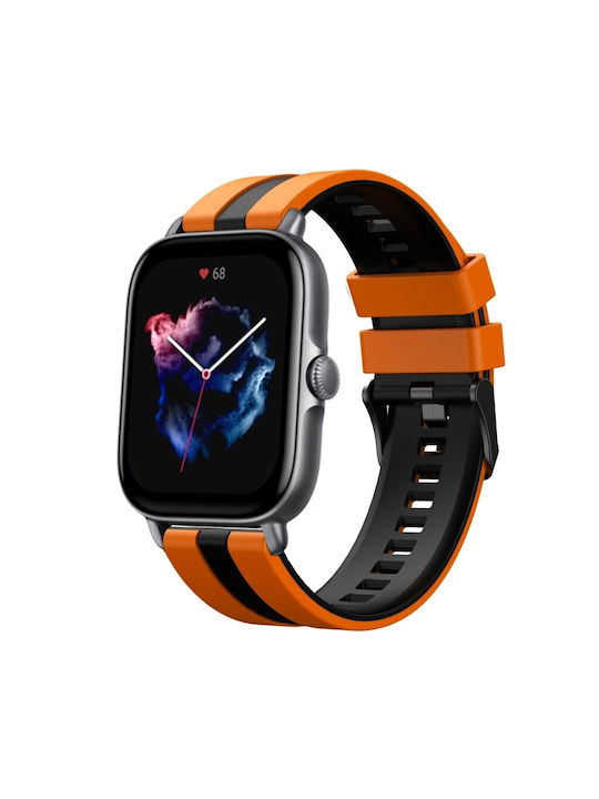 Каишка Силикон Оранжев (Amazfit GTS 3 - Амазфит GTS 3)