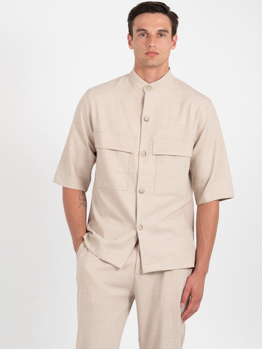 Vittorio Artist Μακρυμάνικo Overshirt Beige