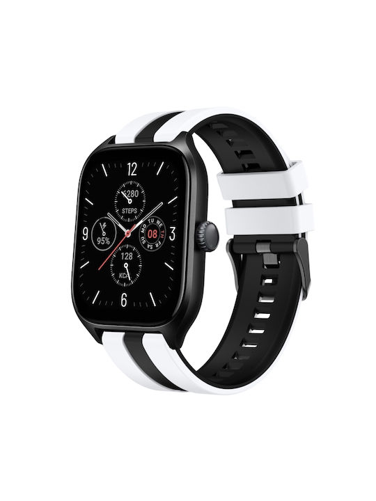 Amazfit GTS 4 Brățară Sport Dublu Culoare din Silicon 20mm Alb+Negru