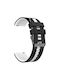 Amazfit Gts 3 20mm Δίχρωμο Αθλητικό Μπρασελέ Σιλικόνης Μαύρο+λευκό
