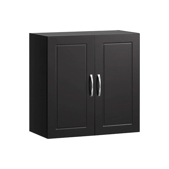 SoBuy Badezimmerschrank B60xT30xH60cm Schwarz