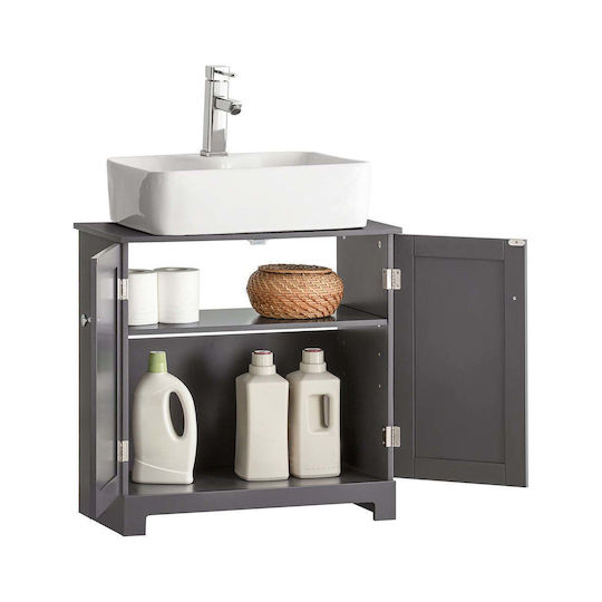 SoBuy Bathroom Cabinet L60xW30xH60cm Gray