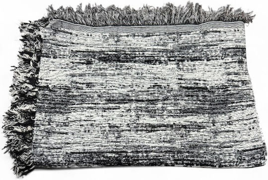 To megalo pazari Armchair Throw 180x220cm Grey Black