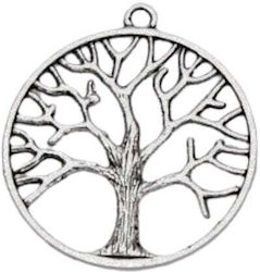 Metallic Lucky Tree Set/12 2cm Silver