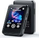 MP3 Player 64 Gb Bluetooth 5.2 Ecran Tactil 2.4 Inch Difuzor Integrat Sunet Hifi Ebook Ceas Deșteptător Radio Fm Înregistrare Vocală Negru