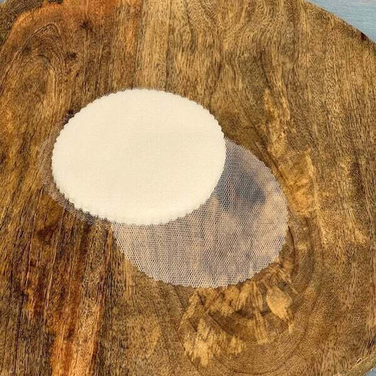 Μαντηλι Τουλι Σετ/100 Διαμετρος 12cm Εκρου