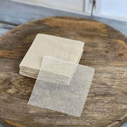 Gaza Stoff Taschentuch Set/100 12x12cm Ecru