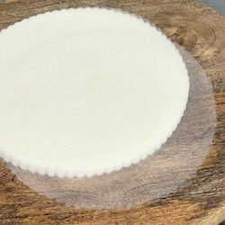 Set 100 Batiste Tulle Diametru 25 cm Alb