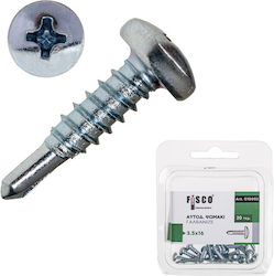 Fisco Selbstschneidend Blechschraube Verzinkt mit Durchmesser M3.5 und Länge 19mm 18Stück Fisco Selbstschneidend Blechschraube Verzinkt mit Durchmesser M3.5 und Länge 19mm 18Stück