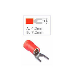 Fast On Кабелен Акрадект St-013 100 Броя Червени